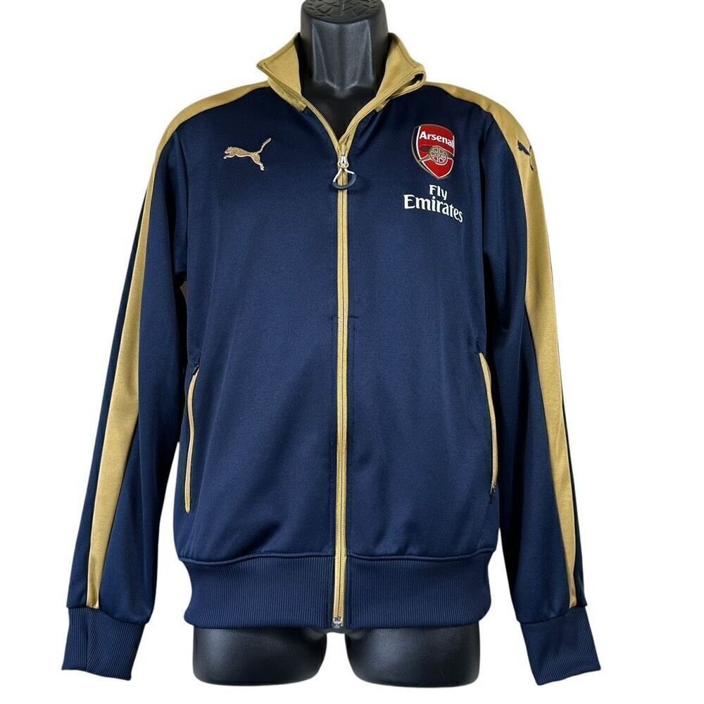 PUMA Arsenal Fly Emirates Track Jacket Navy Size Small